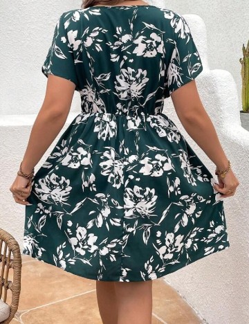 Rochie scurta SHEIN CURVE, verde