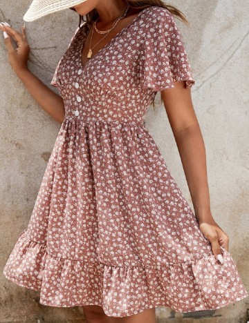 Rochie scurta SHEIN, maro