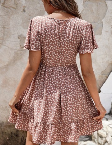 Rochie scurta SHEIN, maro