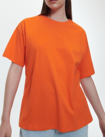 Tricou Oversize Reserved, portocaliu