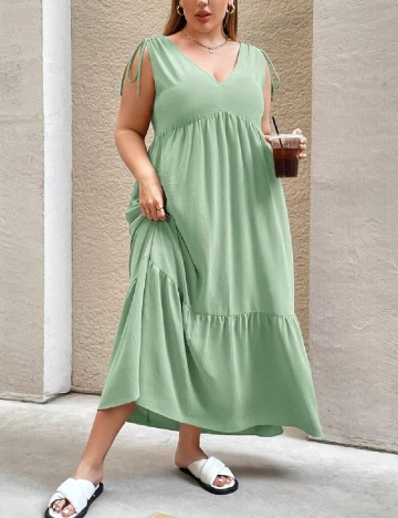 Rochie lunga SHEIN CURVE, verde