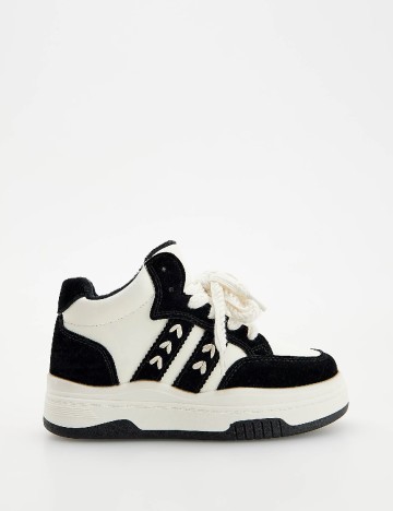 Adidasi Reserved, alb/negru
