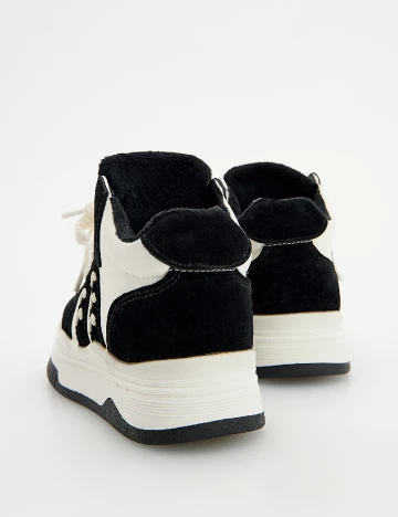 Adidasi Reserved, alb/negru