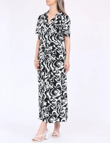 Rochie medie Vero Moda, alb/negru