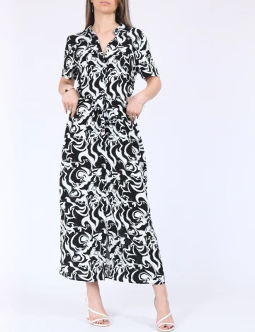Rochie medie Vero Moda, alb/negru