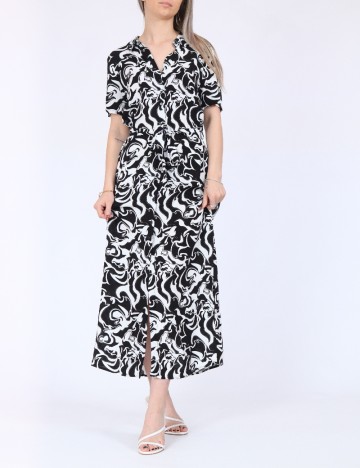Rochie medie Vero Moda, alb/negru