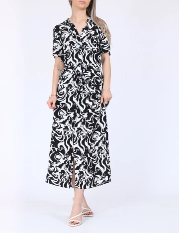Rochie medie Vero Moda, alb/negru