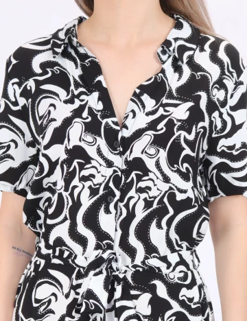 Rochie medie Vero Moda, alb/negru