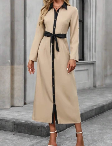 Rochie lunga SHEIN, crem