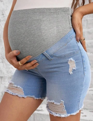 Pantaloni scurti SHEIN Maternity, albastru