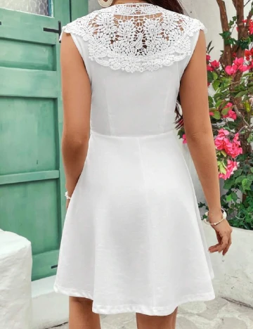 Rochie scurta SHEIN, alb Alb