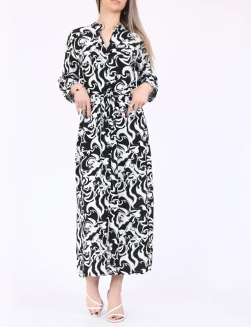 Rochie lunga Vero Moda, alb/negru