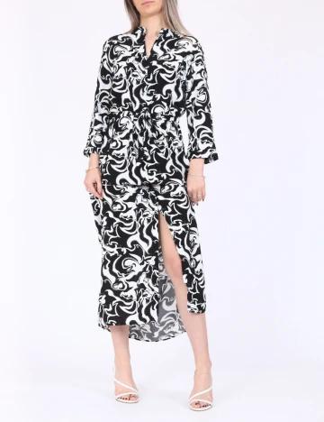 Rochie lunga Vero Moda, alb/negru