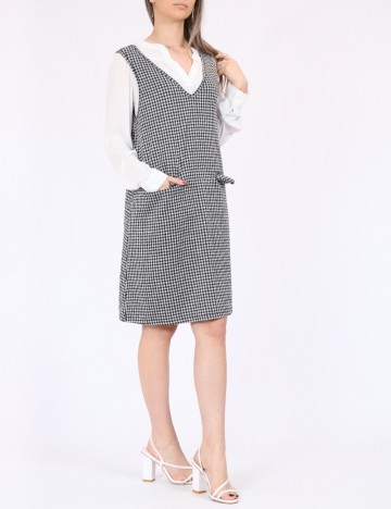 Rochie scurta Vero Moda, negru/alb