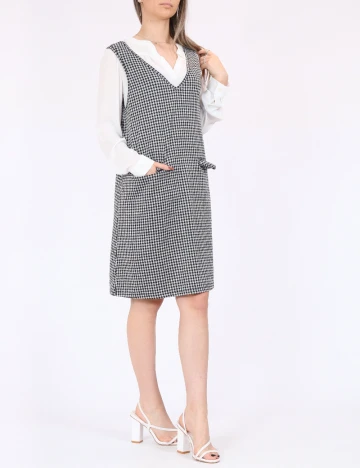 Rochie scurta Vero Moda, negru/alb