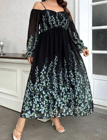 Rochie lunga SHEIN CURVE, negru
