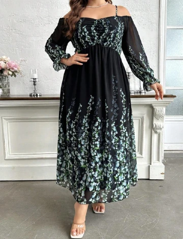 Rochie lunga SHEIN CURVE, negru