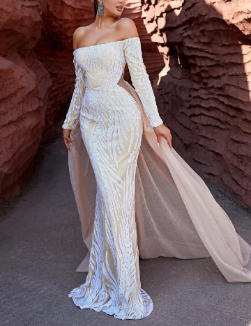 Rochie lunga Love&Lemonade, crem