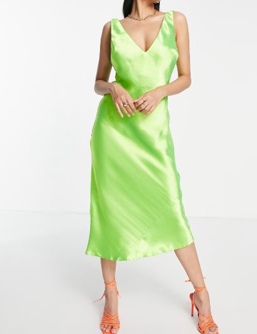 Rochie medie ASOS, verde