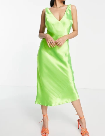 Rochie medie ASOS, verde