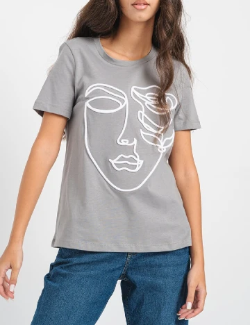 Tricou Vero Moda, gri