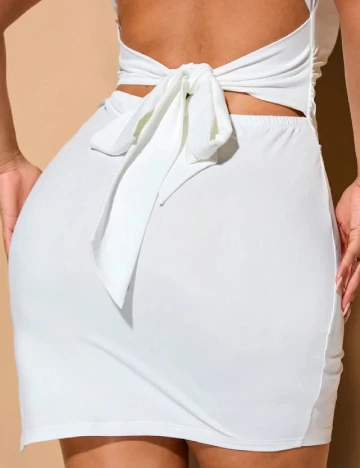 Rochie scurta SHEIN CURVE, alb