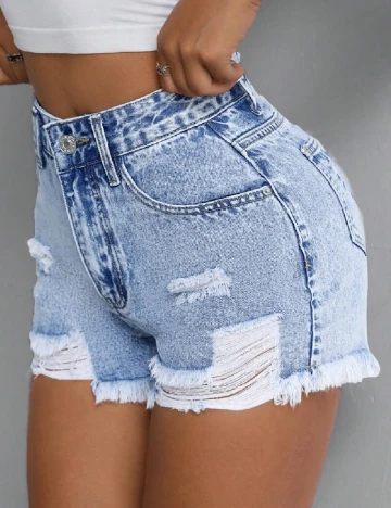 Pantaloni scurti SHEIN, albastru