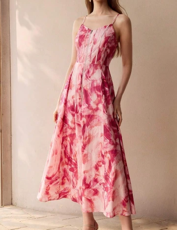 Rochie lunga MOTF, roz Roz