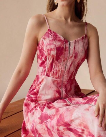 Rochie lunga MOTF, roz