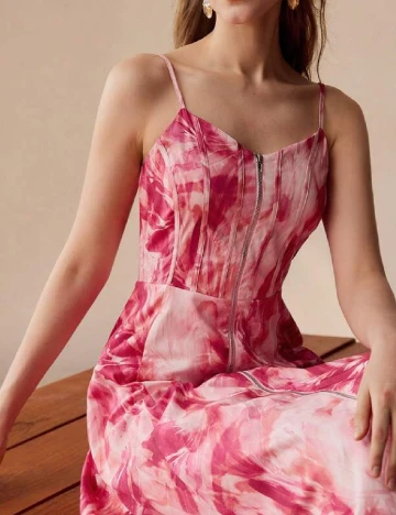 Rochie lunga MOTF, roz Roz