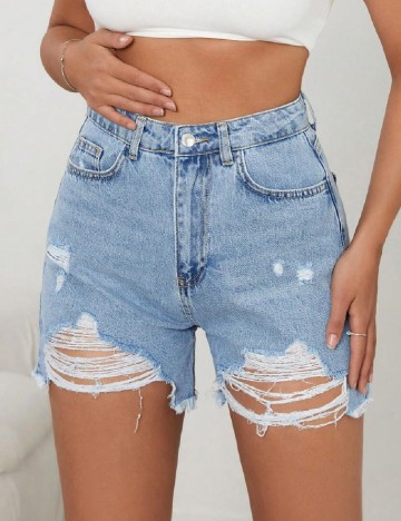 Pantaloni scurti SHEIN, albastru