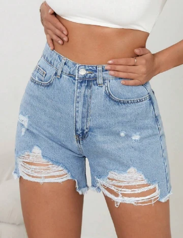 Pantaloni scurti SHEIN, albastru