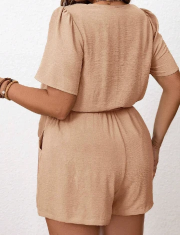 Salopeta SHEIN CURVE, crem