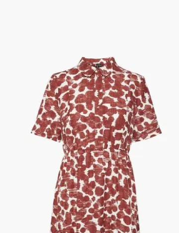 Rochie medie Vero Moda, rosu/alb