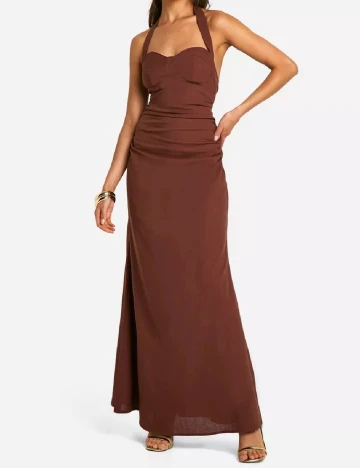Rochie lunga Boohoo, maro Maro