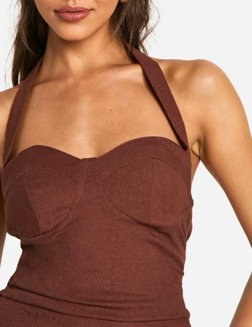 Rochie lunga Boohoo, maro Maro