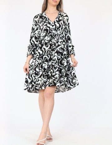 Rochie scurta Vero Moda, negru/alb