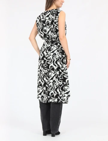 Cardigan Vero Moda, alb/negru