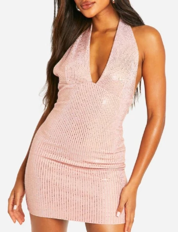 Rochie scurta Boohoo, roz