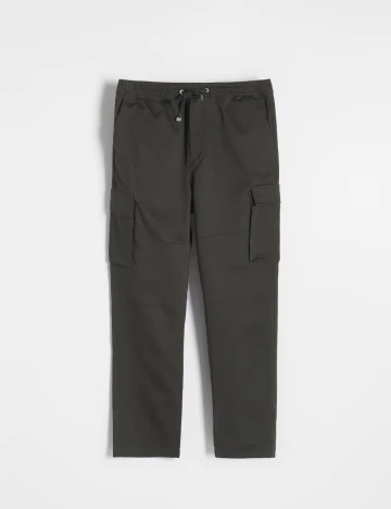 Pantaloni Reserved, verde inchis