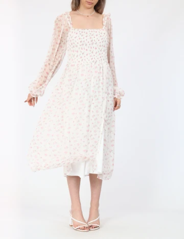 Rochie medie Vero Moda, alb Alb