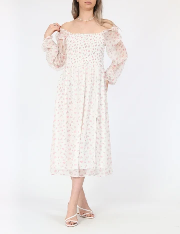 Rochie medie Vero Moda, alb Alb
