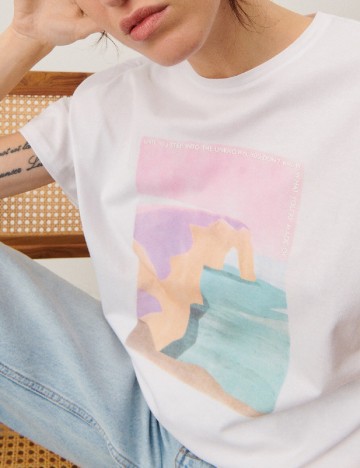 Tricou Reserved, alb