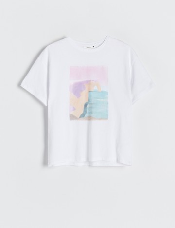 Tricou Reserved, alb