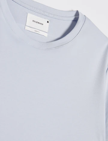 Tricou Reserved, albastru pal