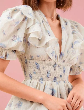 Rochie scurta SHEIN, crem