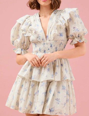 Rochie scurta SHEIN, crem