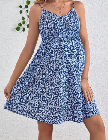 Rochie scurta SHEIN Maternity, albastru