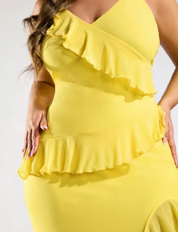 Rochie lunga SHEIN CURVE, galben