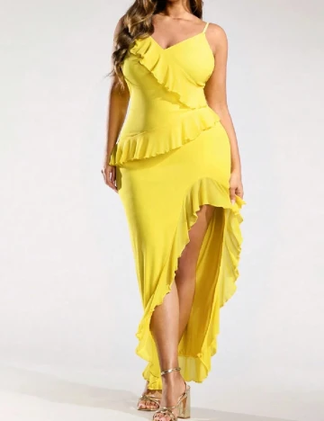 Rochie lunga SHEIN CURVE, galben